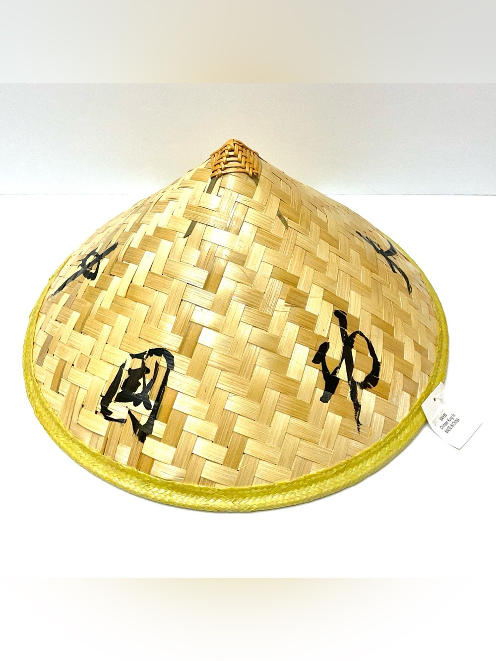 Brand New Chinese Bamboo Conical Hat – Traditional Calligraphy